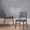 ACME Seda Gray Corduroy & Walnut Side Chair (Set-2) Model DN04192
