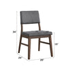 ACME Seda Gray Corduroy & Walnut Side Chair (Set-2) Model DN04192