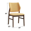 ACME Sarha Yellow Linen & Walnut Side Chair (Set-2) Model DN04197