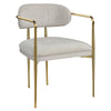 ACME Zayn Beige Chenille & Gold Arm Chair (Set-2) Model DN04206