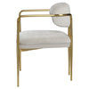 ACME Zayn Beige Chenille & Gold Arm Chair (Set-2) Model DN04206
