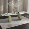 ACME Cora Ceramic Top & Golden Champange Dining Table Model DN04295