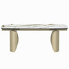 ACME Cora Ceramic Top & Golden Champange Dining Table Model DN04295