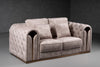 Divani Casa Dosie Transitional Beige Velvet Loveseat Model VGBN-S-9368-LOVE-BGE