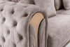 Divani Casa Dosie Transitional Beige Velvet Sofa Model VGBN-S-9368-SOFA-BGE
