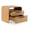Dresden Modern Natural Acacia 2-Drawer Nightstand Bedroom Set