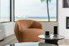 Divani Casa Agatha Modern Tan Leather Swivel Accent Chair Model VGKK-KF.A1203-TAN