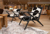 Modrest Hallam Glam Black And White Cowhide Accent Chair Model VGODZW-956