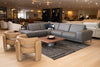 Lamod Italia Soho Italian Left Facing Grey Nirvana Fume Leather Sectional Sofa Model VGDTSOHO-LAF-GRY-SECT-SOFA
