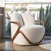 Modrest Fortuna Mid Century Modern Off White Fabric & Walnut Accent Chair Model VGCS-LC-21060-OFWHT