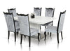 A&X Centro Modern White Crocodile Dining Table Model VGUNAA818-265WC