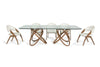 Modrest Mason Modern Glass & Walnut Dining Table Model VGCSDT-16092