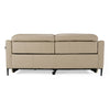 Eden Modern Taupe Leather Sofa With 2 Recliners