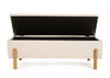 Modrest Electra Modern Ivory Fabric & Rubberwood Bench With Storage Model VGHM-F3030-IVY