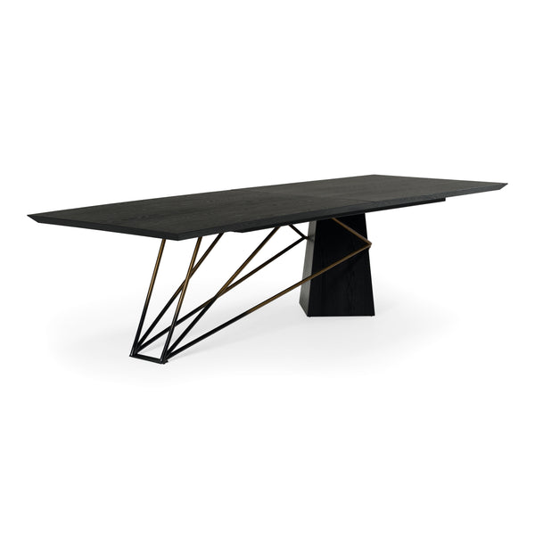 Elkhorn Glam Black Ash + Stainless Steel 126" Dining Table