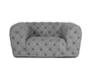 Lamod Italia Ellington Italian Grey Nubuck Leather Accent Chair Model VGCCRIALTO-GRY-CH