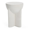 Modrest Elsa Modern Oyster Concrete Round End Table Model VGGR-615436-WHT