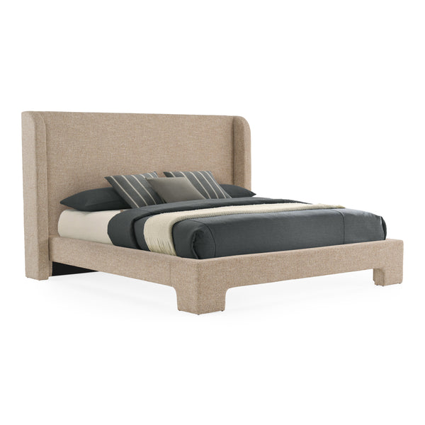 Emilio Modern Beige Fabric Bed