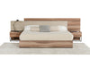 Nova Domus Matteo Italian Modern Walnut & Fabric Bed & 2 Nightstands & Dresser Set Model VGACMATTEO-BEDNSD-SET