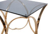 Modrest Reklaw Modern Smoked Glass & Rosegold End Table Model VGVCET836