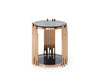 Modrest Bryce Modern Smoked Glass & Rosegold Round End Table Model VGVCET8970