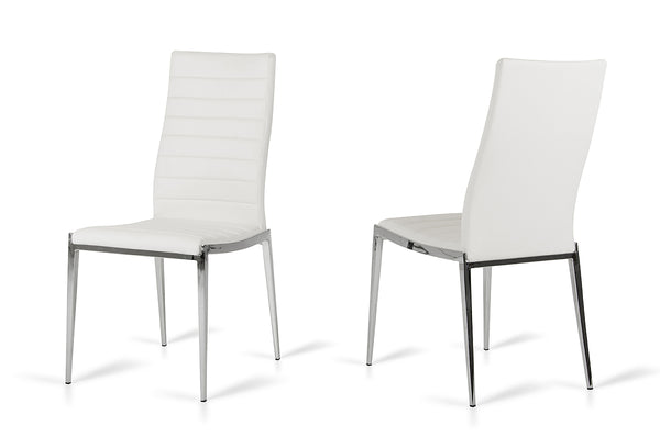 Libby Modern White Leatherette Dining Chair (Set Of 2) Model VGEWF3195AB-WHT