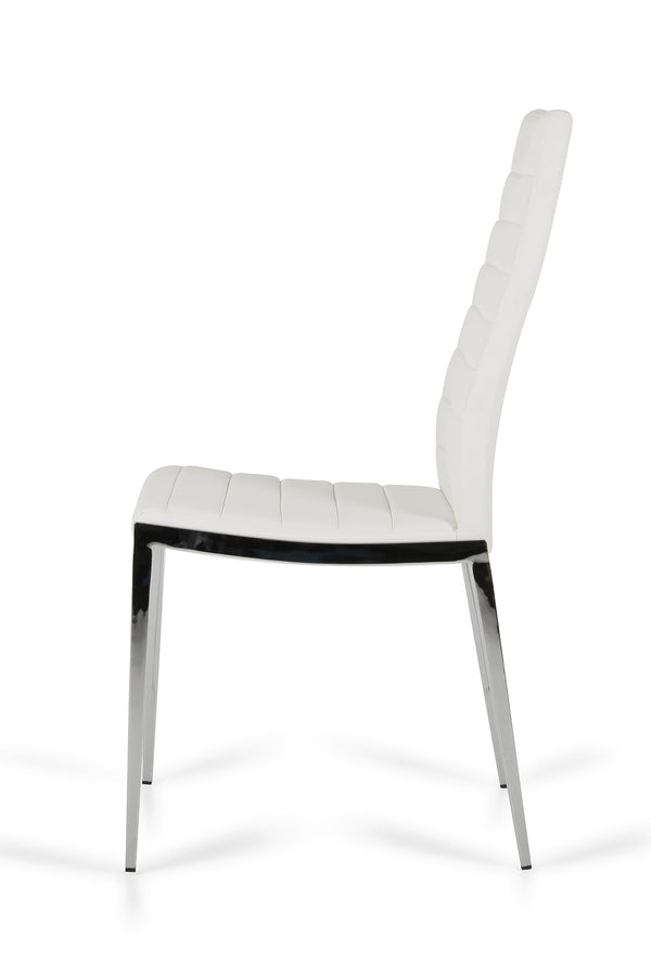 Libby Modern White Leatherette Dining Chair (Set Of 2) Model VGEWF3195AB-WHT