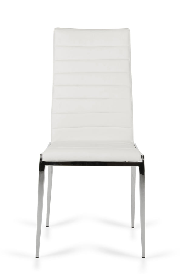 Libby Modern White Leatherette Dining Chair (Set Of 2) Model VGEWF3195AB-WHT