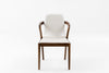 Modrest Falcon Mid Century Walnut And Cream Dining Chair Model VGCSCH-13068