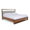 Nova Domus Falcor Modern Grey Fabric & Walnut Veneer Bed Model VGMABR-107-BED