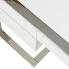 Modrest Fauna Modern White High Gloss & Stainless Steel Desk Model VGBBBN-2DK-WHT-DESK