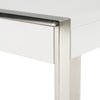 Modrest Fauna Modern White High Gloss & Stainless Steel Desk Model VGBBBN-2DK-WHT-DESK