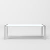 Modrest Fauna Modern White High Gloss & Stainless Steel Chrome Dining Table Model VGBBBN-2T-WHT-DT
