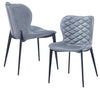 Modrest Felicia Modern Grey & Black Dining Chair (Set Of 2) Model VGHR3588-GRY-DC