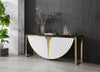 Modrest Flavio Gold & Marble Console Table Model VGVCK1896-WHT-CT