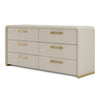 Modrest Florence Modern Beige Leatherette & Gold Dresser Model VGVC-J2410-D