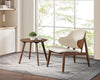 Furniture of America Belp Walnut/Beige Mid-Century Modern Accent Chair Model FM-AC201WN