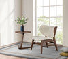 Furniture of America Spiez Walnut/Beige Mid-Century Modern Accent Chair Model FM-AC202WN