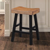 Furniture of America Biasca Oak/Black Transitional 24" Stool (2/Ctn) Model FM-BR3001BR-24-2PK