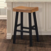 Furniture of America Biasca Oak/Black Transitional 29" Stool (2/Ctn) Model FM-BR3001BR-29-2PK