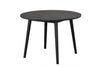 Furniture of America Yate Black Mid-Century Modern Round Dining Table Model FM3102BK-RT