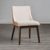 Furniture of America Viken Walnut/Beige Mid-Century Modern Side Chair (2/Ctn) Model FM3213WN-SC-2PK