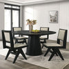 Furniture of America Tottenham Black Contemporary 59" Round Dining Table Model FM3222BK-RT-59-TABLE