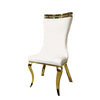 Furniture of America Palazzo White Glam Chair, Gold/White (2/Ctn) Model FM33011WH-SC-2PK