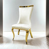 Furniture of America Basilicata White Glam Gold Chair (2/Ctn) Model FM33013WH-SC-2PK