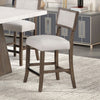Furniture of America Grasten Dark Walnut/Light Gray Contemporary Counter Ht. Stool (2/Ctn) Model FM3332DB-PC-2PK