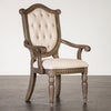 Furniture of America Seven Oaks Weathered Oak/Beige Traditional Arm Chair (2/Ctn) Model FM3418AK-AC-2PK