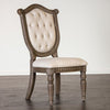 Furniture of America Seven Oaks Weathered Oak/Beige Traditional Side Chair (2/Ctn) Model FM3418AK-SC-2PK