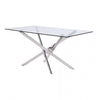 Furniture of America Silveria Chrome Contemporary Dining Table Model FM37001SV-T-TABLE
