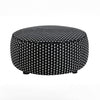 Furniture of America Viviani White/Black Transitional Ottoman Model FM61007BK-OT